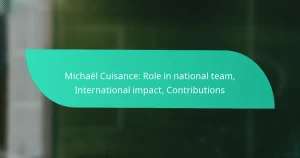 Michaël Cuisance: Role in national team, International impact, Contributions